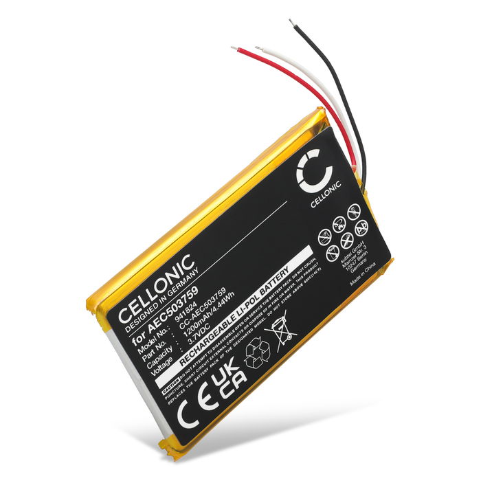 Battery til SteelSeries Arctis 7, SteelSeries Arctis 3, SteelSeries Arctis 1, Arctis 7P 1200mAh 3.7V fra CELLONIC