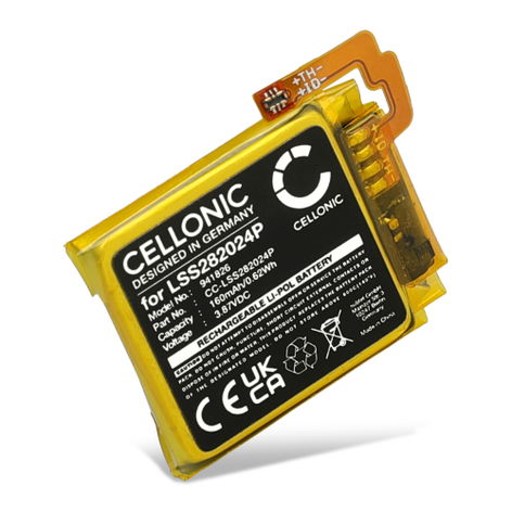 Battery for FitBit Versa 4; Sense 2 LSS282024P (160mAh, 3.87V) from CELLONIC