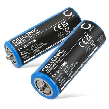 2x Batteri til Braun Series 9 9465cc, 9325s, 9385cc, 9390cc / Series 8 8370cc, 8365cc, 8417s, 8350s / Series 7 790CC, 7865cc - UR18500Y (1900mAh ) reservebatteri