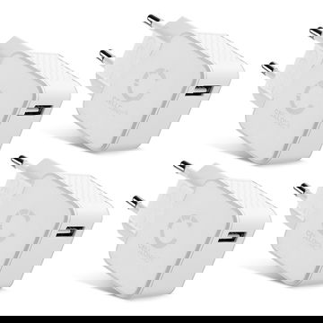 USB Oplader til Apple iPhone 17, 16, 15, 17 Pro Max, 16 Pro, 16 Pro Max, 13, 17 Pro, 16e, 15 Pro, 12, 11, 13 Pro, AirPods Pro Samsung Galaxy S24, S25 Ultra, S25, S24 Ultra Google Pixel 9 med 5W - 1A USB hurtigoplader Strømstik til socket Opladningsadapter