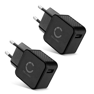 2x USB Oplader til 5V / 1A, 1000mA med 5W - 1A USB hurtigoplader Strømstik til socket Opladningsadapter