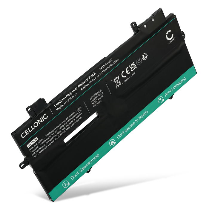Batteri til Lenovo ThinkPad X1 Carbon Gen 9, 10, 11, ThinkPad X1 Yoga Gen 6, 7, 8 Bærbar computer - 3600mAh 15.44V 