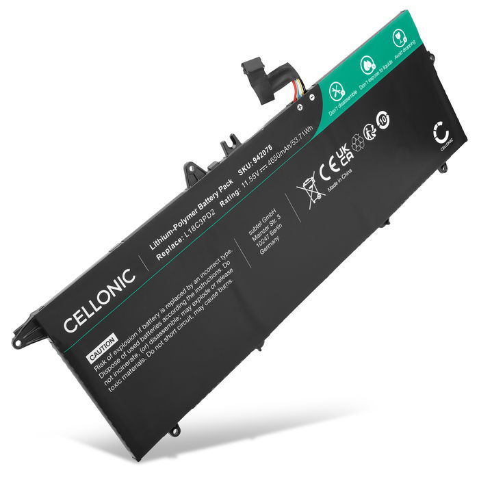 Batteri til Lenovo ThinkPad T14s, ThinkPad T490s Bærbar computer - 4650mAh 11.55V 