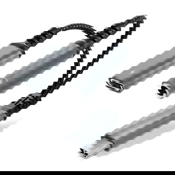 USB C til jack-adapter og 60W hurtig opladning, 2in1 type C til 3,5 mm hovedtelefonadapter - zilver