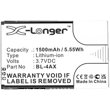 Batteri til Nokia 6300 4G 8000 4G TA-1286 TA-1287 TA-1291 TA-1294 TA-1300 TA-1303 TA-1305 TA-1311 TA-1324 TA1307 - BL-4AX (1500mAh) , udskiftsningsbatteri