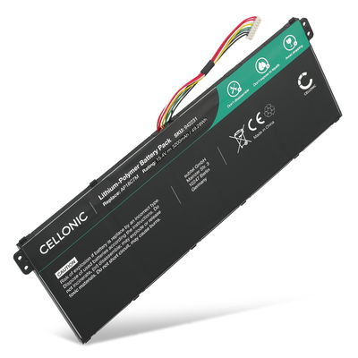 Battery for Acer Spin 5 SP513, SF514, SP513, Spin 3 SP314, TravelMate Spin P4, Swift 3 SF316-51, Swift 5 Pro SF514, ConceptD 3 Pro, Ezel, AP18C7M 15.4V 3200mAh from CELLONIC