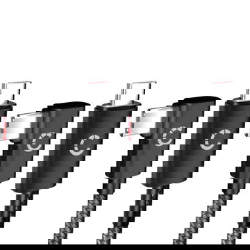 2xUSB C til USB C 100W kabel L-formet retvinklet 1 m nylon opladningsdatakabel USB 3.1 10 Gbps 8K til mobiltelefon, tablet, smartwatch, GPS, højttaler m.m.