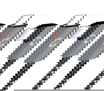 2xUSB C til USB C 100W kabel L-formet retvinklet 1 m nylon opladningsdatakabel USB 3.1 10 Gbps 8K til mobiltelefon, tablet, smartwatch, GPS, højttaler m.m.