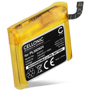 Batteri til Amazfit GTR 3, GTR 3 Pro, A2039, A2040 - PL582624 (440mAh) reservebatteri