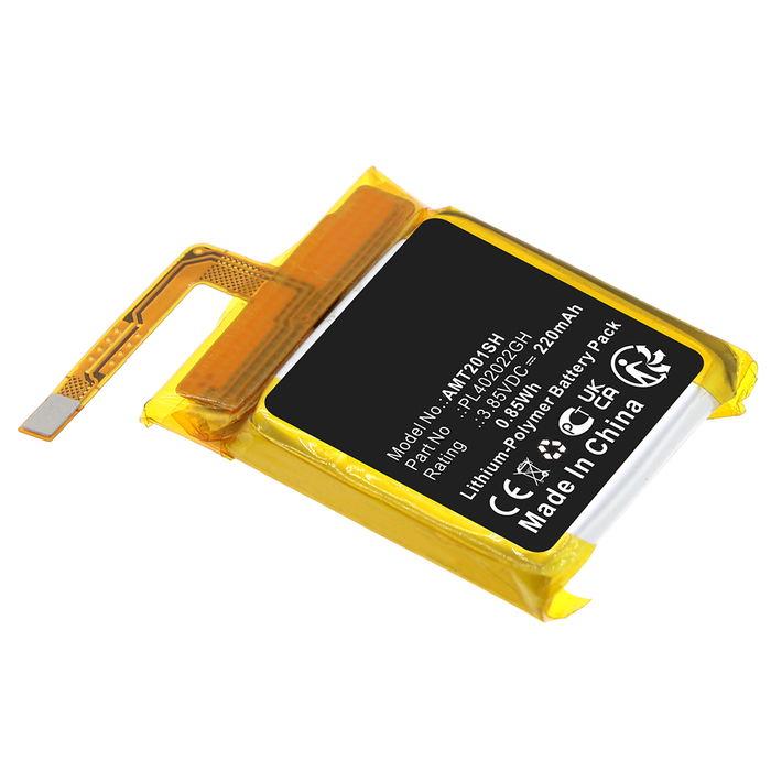 Batteri til Amazfit GTS 2 mini, A2010 - PL402022GH (220mAh) reservebatteri