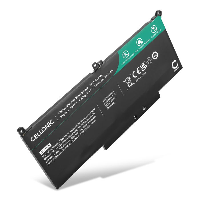 Dell Latitude 7280 Batteri 7200mAh fra Cellonic