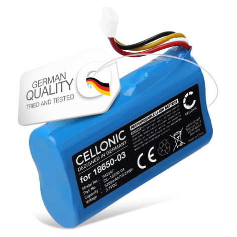 Batteri til EZVIZ DB2C 18650-03 (5200mAh, 3.7V) fra CELLONIC