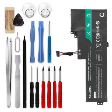 Batteri til Lenovo ThinkPad T480, T470, T470s, T470p, A485, A258, 25, A475, 01AV421 Bærbar computer - 2000mAh 11.4V + Værktøj Set