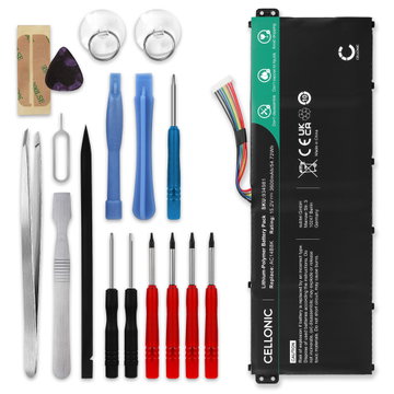 Batteri til Acer Swift 3 SF314-52, Predator Helios 300 G3, Aspire V3-111P, V3-371, ES1-711 Bærbar computer - 3600mAh 15.2V + Værktøj Set