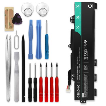 Battery for HP EliteBook 755 G5 / 850 G5 / ZBook 15U G5 + Werkzeug-Set 11.55V 4400mAh + Tool-kit from CELLONIC