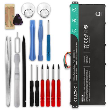 subtel GPS Batteri til Acer Aspire es15 / Aspire es1-572 / Aspire r3 + Werkzeug-Set AC14B3K 3600mAh + Værktøj Set SatNav nyt Navigationsbatteri
