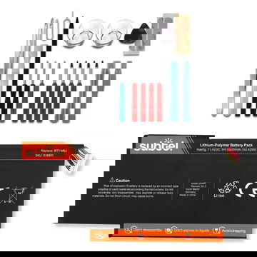 Batteri til GS63VR 7RF Stealth Pro, GS63VR-7RE, GS63VR-7RG, GS63VR 7RD-092NL Stealth, GS73VR 7RF Stealth Pro, BTY-M6J Bærbar computer - 5700mAh 11.4V + Værktøj Set