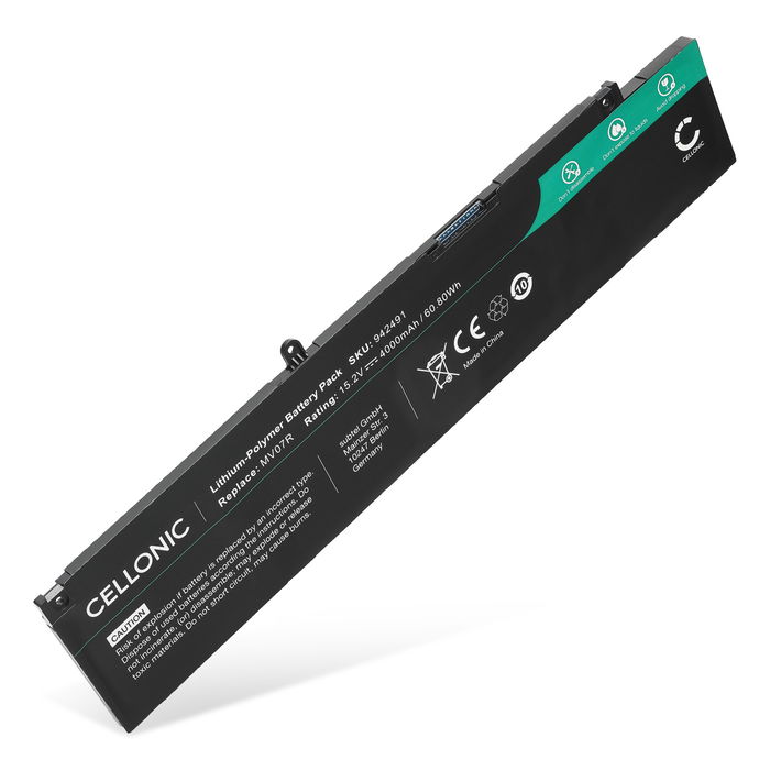 Batteri til Dell G3 15 3500, G5 15 5500, Dell 266J9, 72WGV, MV07R Bærbar computer - 4000mAh 15.2V 