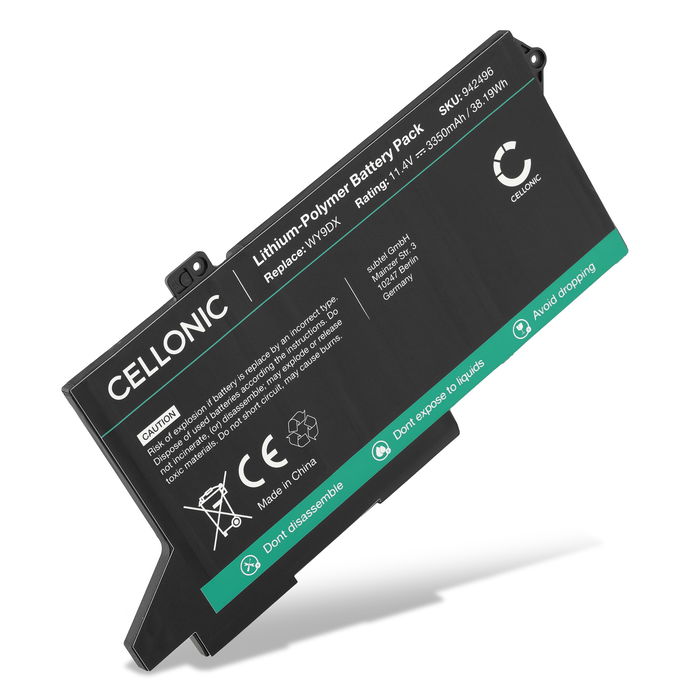 Batteri til Dell Latitude 5420, Latitude 5520, Precision 3560, Dell WY9DX, 05R42, WK3F1 Bærbar computer - 3350mAh 11.4V 