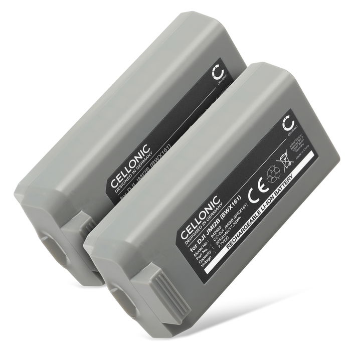 2x DJI Mini 2 Batteri 2250mAh fra Cellonic