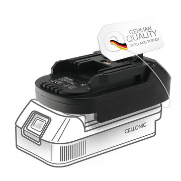 Bosch GBA 18V til Makita 18V Batteriadapter - BS18MT Converter til Makita elværktøj fra CELLONIC