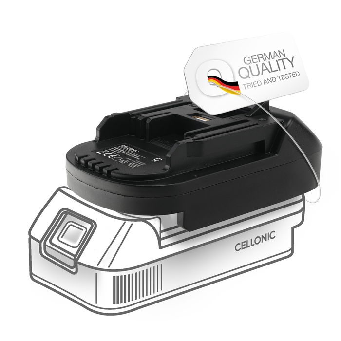 Bosch 18V GBA til Makita DDA351 batteriadapter fra Cellonic