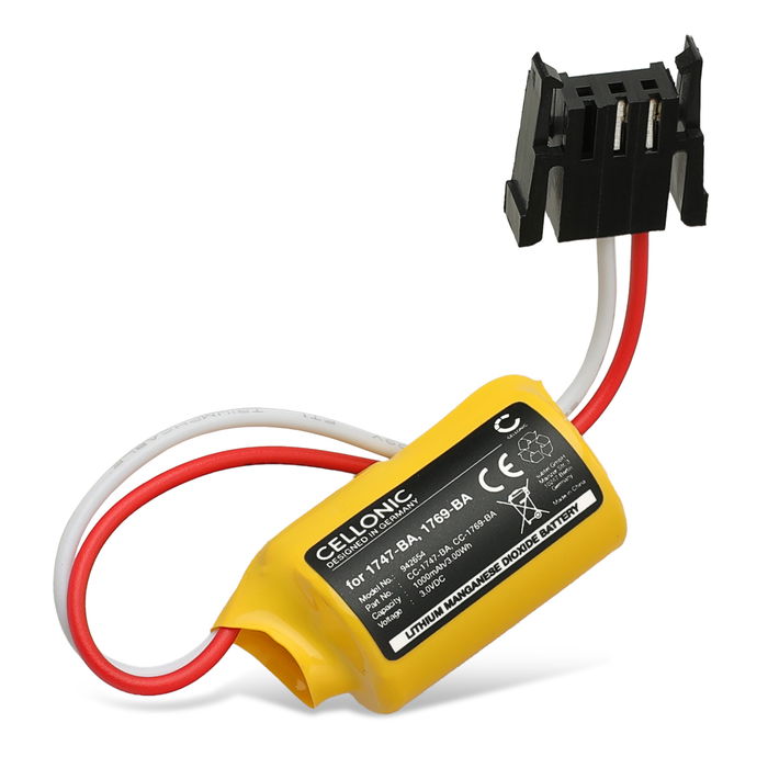 Battery til Allen Bradley PLC-2, PLC-3, PLC-4, PLC-5, CompactLogix 1769-L32E, 1769-L35E 1000mAh / 3.00Wh fra CELLONIC