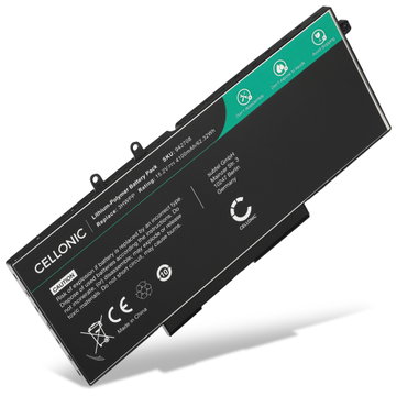 Battery for Dell Latitude 5410, 5510, 5401, Precision 3551, 3541, 3550, Vostro 5410, 3HWPP, 3PCVM, 401D9 15.2V 4100mAh from CELLONIC