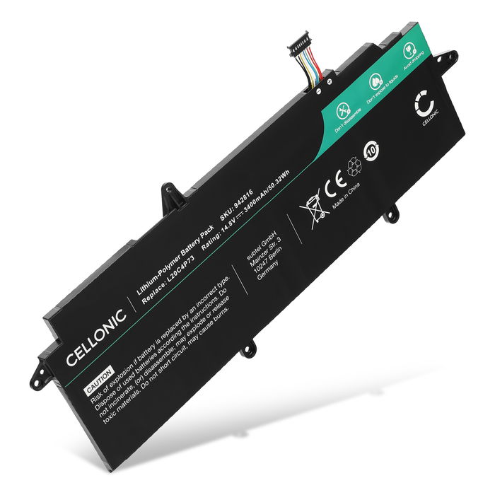 Batteri til Lenovo ThinkPad X13 Gen 3, L20D4P73, L20M4P73, 5B10W51818 Bærbar computer - 3400mAh 14.8V 