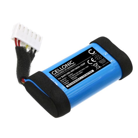 Battery for JBL Bar 1300, 1000, 1300X Bar1300-INR18650-1S2P (6800mAh, 3.7V) from CELLONIC