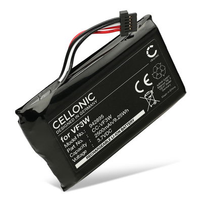 Battery til TomTom Rider 550, 500, 450, 420, 410, 400, 42, 40 - 2500mAh 3.7v fra CELLONIC