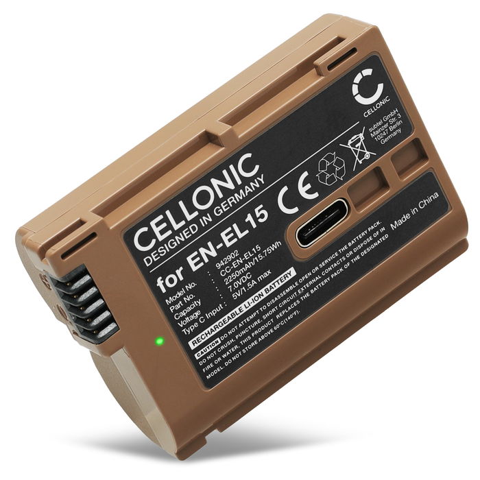 Nikon EN-EL15c Batteri 2250mAh til Cellonic
