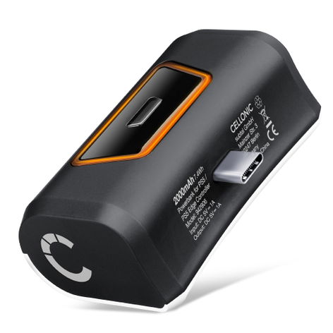 CELLONIC PS5 Controller Powerbank - 2000mAh PlayStation 5 Trådløs Bærbar Oplader - Hurtig Opladning, 10–14 Timers Batterilevetid, USB-C-Kabel medfølger