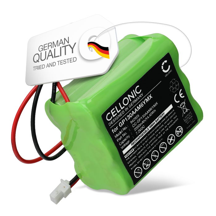 Battery til Visonic Powermax Plus Control Panel 0 9912 H, 0 9912 W 2000mAh fra CELLONIC