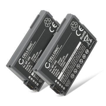 2x Batteri til Canon DC100 DC20 DC10 DC40 DC95 DC19 DC201 MVX4i MVX460 DC21 DC220 MVX450 HR10 BP-208 BP-208DG (700mAh, 7.4V) fra CELLONIC