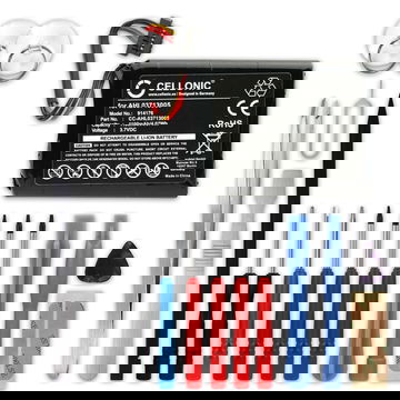 Battery til TomTom Via Live 120, 125, 120 Live Western Europe, GO Live 820 Europe, XL Live, XL 340M Live, XL 340TM Live, 4EL0.001.01, VF3A 1100mAh 3.7V + 17-dels værktøj sæt fra CELLONIC