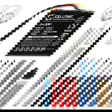 Battery til TomTom Via 130 Via LIVE 120 Via 125 Via 120 700mAh 3.7V + 17-dels værktøj sæt fra subtel