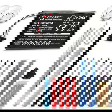 Battery til Medion GoPal P4410/P4210; Becker Active 43/Ready 43; Mitac Mio P350/P550 1250mAh 3.7V + 17-dels værktøj sæt fra subtel