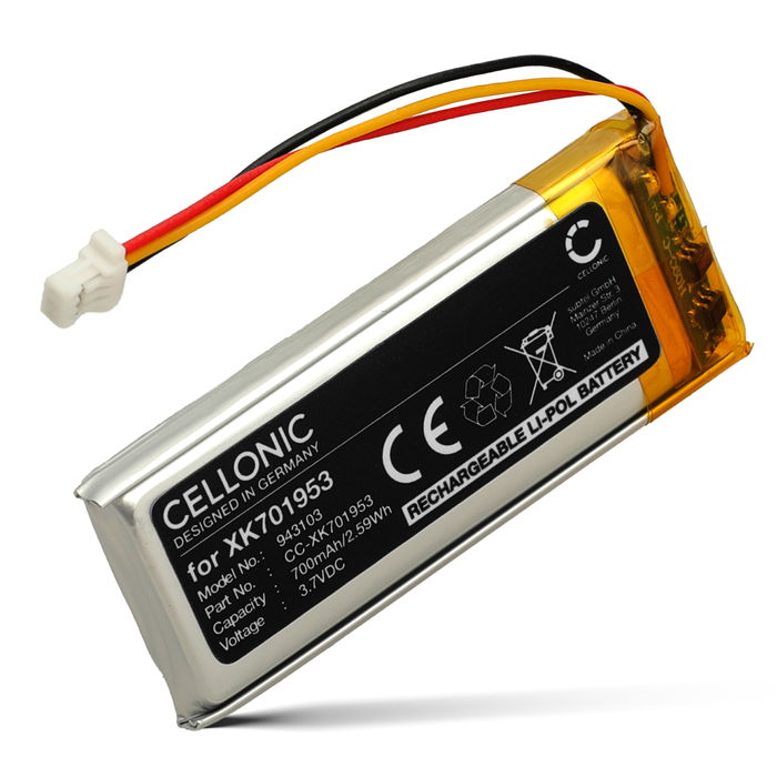 Battery for Sena SRL2 XK701953 (3-PIN) (700mAh, 3.7V) by CELLONIC