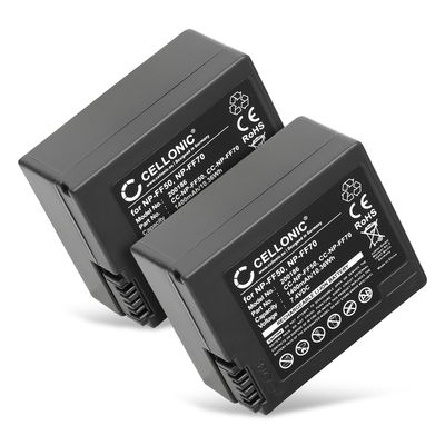 2x Batteri til Sony CCD-TRV608, CCD-TRV328, NP-FF50, NP-FF71, NP-FF51, NP-FF70 1400mAh fra CELLONIC