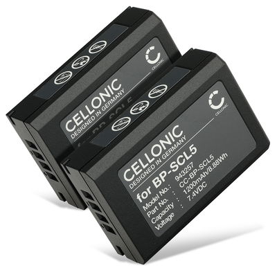 2x Batteri til Leica M10, M10-R, M10-P BP-SCL5 (1200mAh, 7.4V) fra CELLONIC