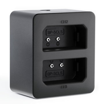 USB-dobbeltoplader (LC-SCL5) til Leica M10, M10-P, M10-R + 1m USB Kabel fra CELLONIC