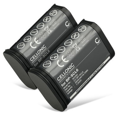 2x Batteri til Leica Q2, Q3 BP-SCL6 (2600mAh, 7.2V) fra CELLONIC