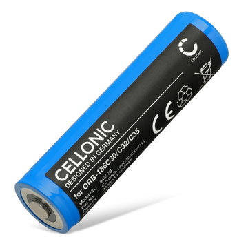 Battery til Olight Warrior Mini 2, Mini, Perun, S2R Baton II, S30R Baton II, S30R Baton III 3400mAh fra CELLONIC