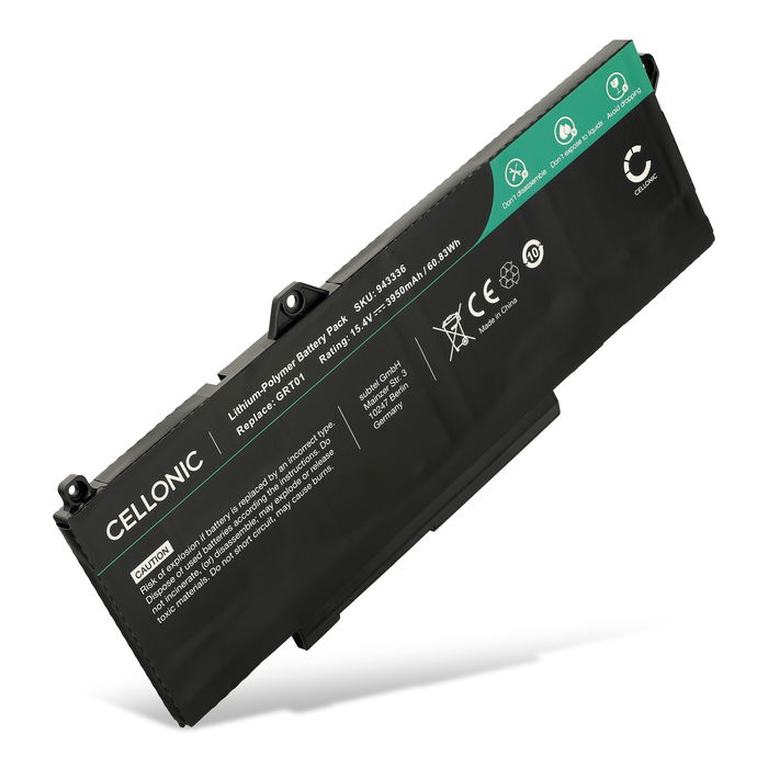 Batteri til Dell Precision 3581, 3561, 3571, 3470, Latitude 3561, 5431, 5521, 5531, GRT01, R05P0 Bærbar computer - 3950mAh 15.4V 