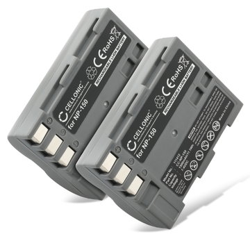 2x Batteri til Fuji FinePix A205S, FinePix A205S Zoom, FinePix S5 Pro NP-150 (1500mAh, 7.4V) fra CELLONIC