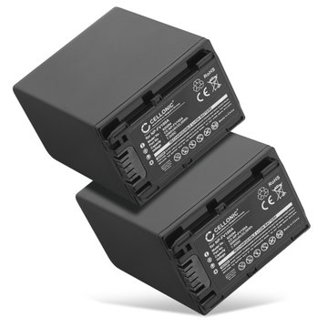 2x Batteri til Sony HDR CX625, CX250, CX260, CX270, CX410, CX430, CX230, CX220, CX210 NP-FV70A NP-FV50A NP-FV30 NP-FV90 NP-FV100A (3090mAh, 7.2V) fra CELLONIC