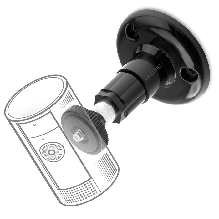 Kamera-vægmontering med 1/4" gevind til Arlo, Ring, Blink, Eufy, Reolink, Wyze, Zumimall – beslag til overvågningskamera, inde og ude