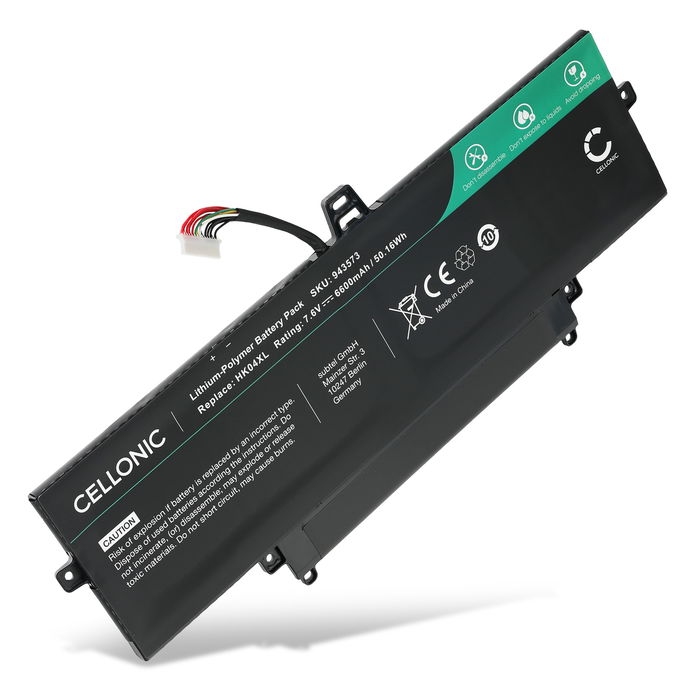 Batteri til HP EliteBook x360 1040 G8, x360 1040 G7, x360 1030 G7 HP HK04XL, HK04054XL-PL, HK04078XL-PL HK04XL (6600mAh, 7.6V) fra CELLONIC