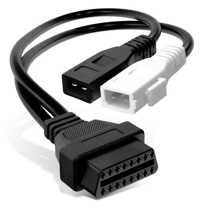 OBD2 adapterkabel til bil til Audi, Volkswagen, Seat – 30 cm kabel 2+2 pin (2x2) til 16-pin OBDII diagnoseadapter fra subtel